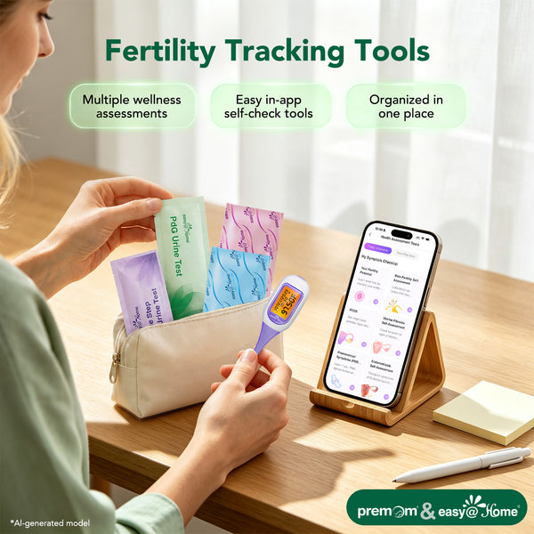 Easy@Home PdG Test Kit with 10 Ct Strips & 12-Month Premom Premium