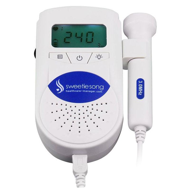 SweetieSong EZD-100ST Pocket Fetal Doppler 3MZ Probe, Baby Heart Monitor
