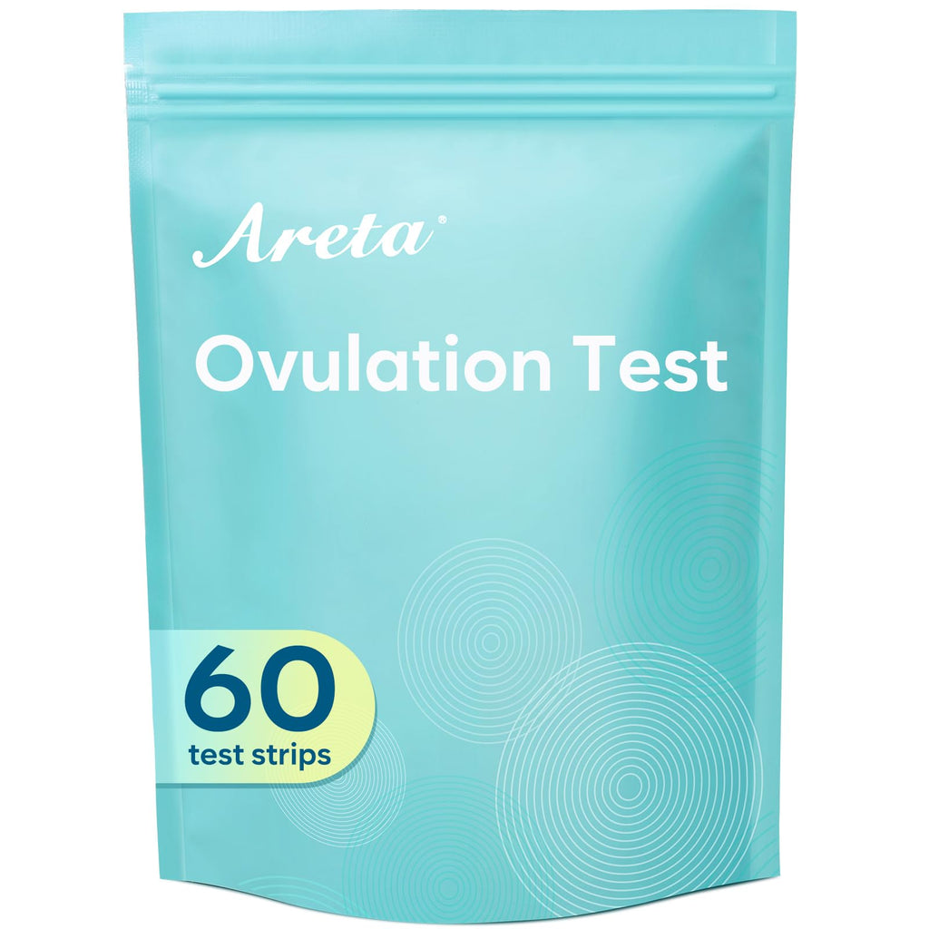 Areta 60 Ovulation Test Strips Kit: Accurate & Reliable for Women | Fast & Convenient Fertility Tracking | High Accuracy Ovulation Test Kit Blue | Expiration Date 11/13/2026