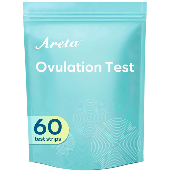 Areta 60 Ovulation Test Strips Kit: Accurate & Reliable for Women | Fast & Convenient Fertility Tracking | High Accuracy Ovulation Test Kit Blue | Expiration Date 11/13/2026