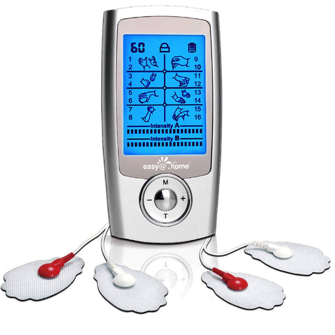 Easy@Home Mini Electronic Pulse Stimulator TENS Unit Muscle Massager - 510K Cleared for OTC Use Handheld Pain Relief Therapy Device – Pain Management on The Shoulder, Joint, Back, Leg&More (EHE029N)