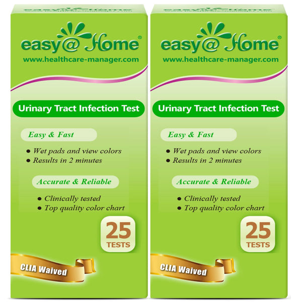 Easy@Home 50ct UTI Infection Test Strips, at Home UTI Urinalysis Testing Strips for Women Urinary Tract Bladder Health, Highly Accurate Urine Testing (UTI-50Pcs)