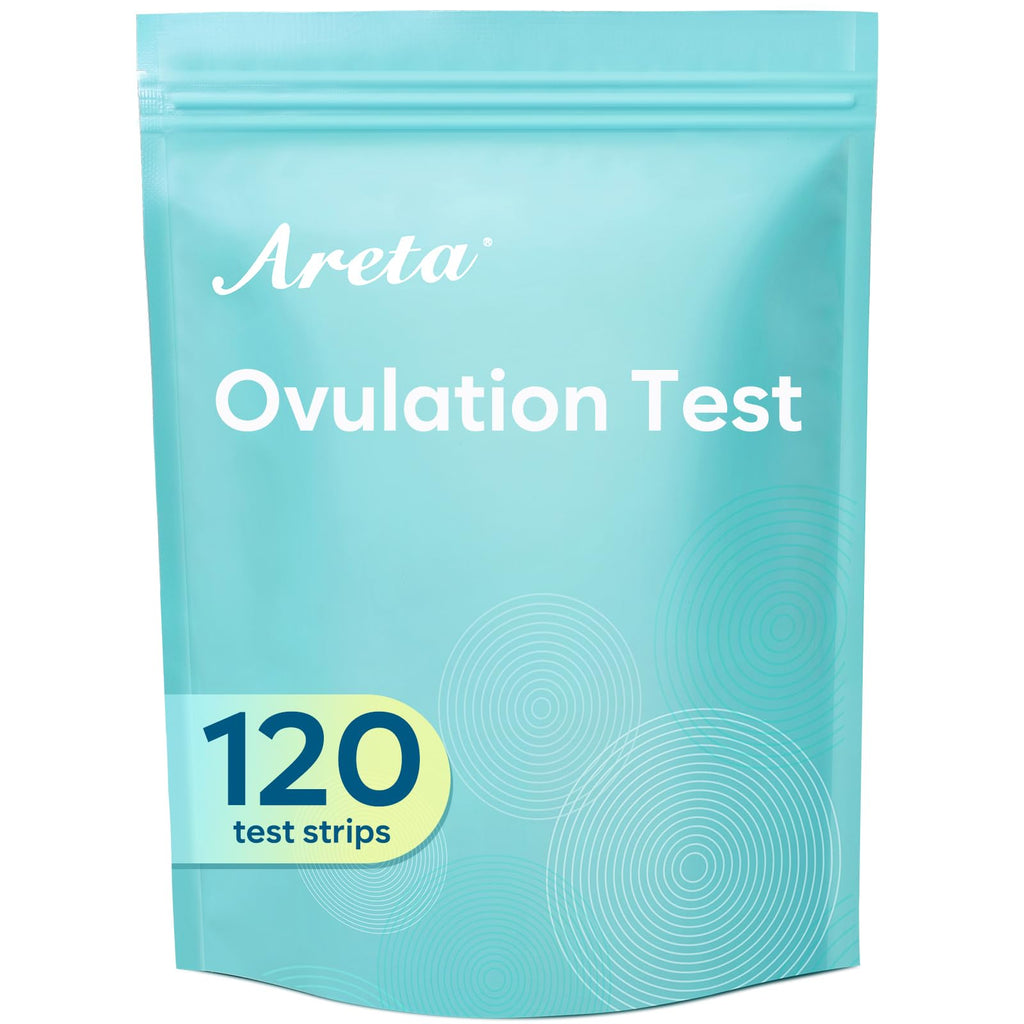 Areta 120 Ovulation Test Strips Kit: Accurate & Reliable for Women | Fast & Convenient Fertility Tracking | High Accuracy Ovulation Test Kit | Expiration Date 11/21/2026