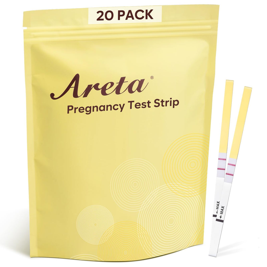 Areta Pregnancy Test Strips: 20-Pack hCG Tests, Highly Accurate and Rapid Results for Early Detection Before Your Missed Period | Expiration Date 11/24/2026