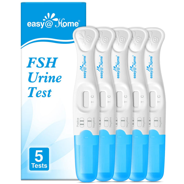 Easy@Home FSH Test Kit for Women, 5 Tests - Midstream Hormone & Cycle Tracking, Compatible with Premom App