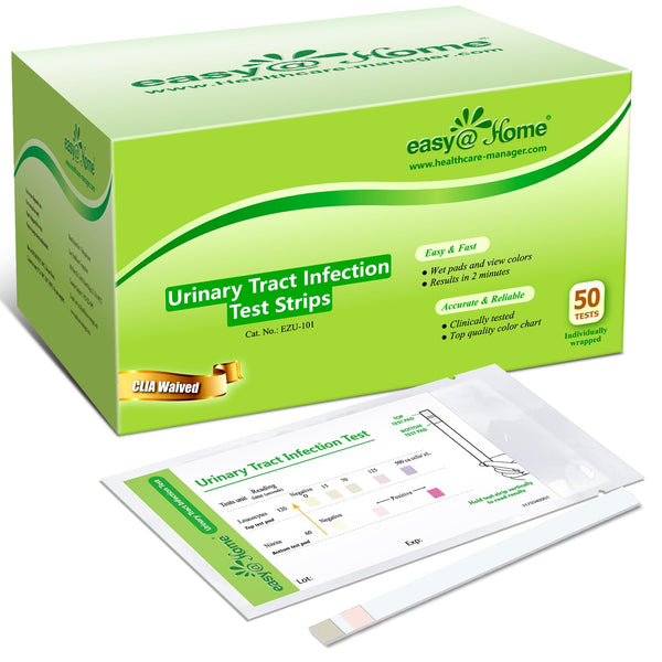 Easy@Home UTI Tests Urinary Tract Infection 50 Pouches/Box UTI-Pouch-50