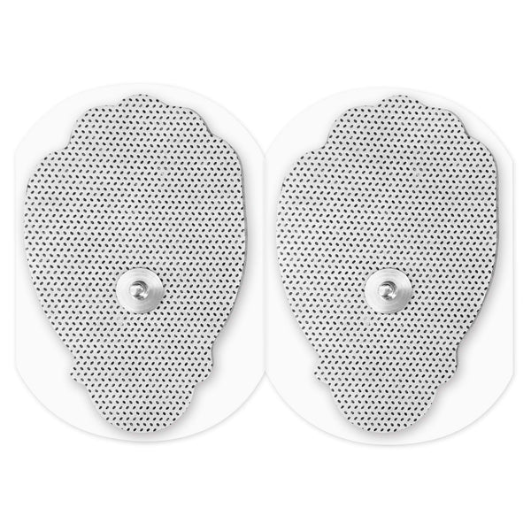 Easy@Home 16 2"x3" Reusable Adhesive Electrode TENS Pads for TENS Electronic Pulse Massager in Hand Shape, 510K Cleared for Over The Counter (OTC) Use