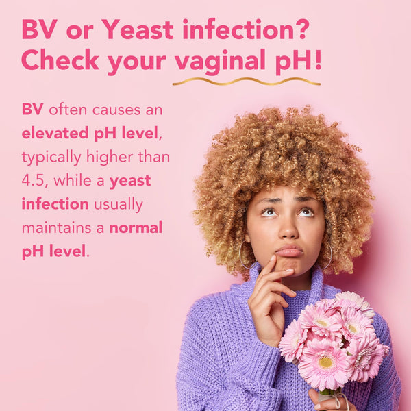 Easy@Home Vaginal pH Test -30 Strips | BV Test Kit at Home for Women | Yeast Infection Test + pH Balance for Women