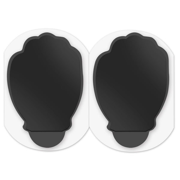 Easy@Home 16 2"x3" Reusable Adhesive Electrode TENS Pads for TENS Electronic Pulse Massager in Hand Shape, 510K Cleared for Over The Counter (OTC) Use