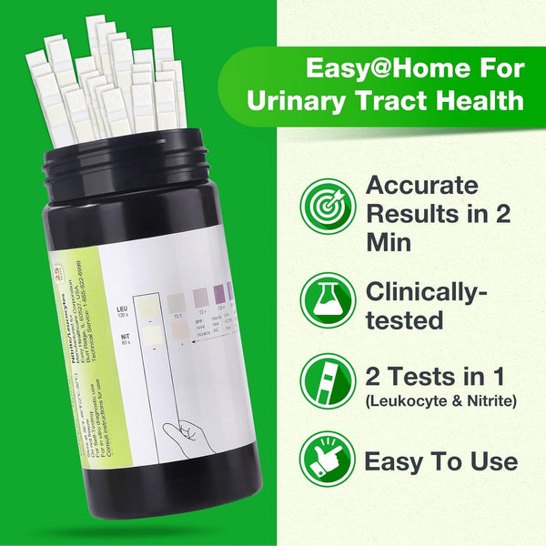 Easy@Home 50ct UTI Infection Test Strips, at Home UTI Urinalysis Testing Strips for Women Urinary Tract Bladder Health, Highly Accurate Urine Testing (UTI-50Pcs)
