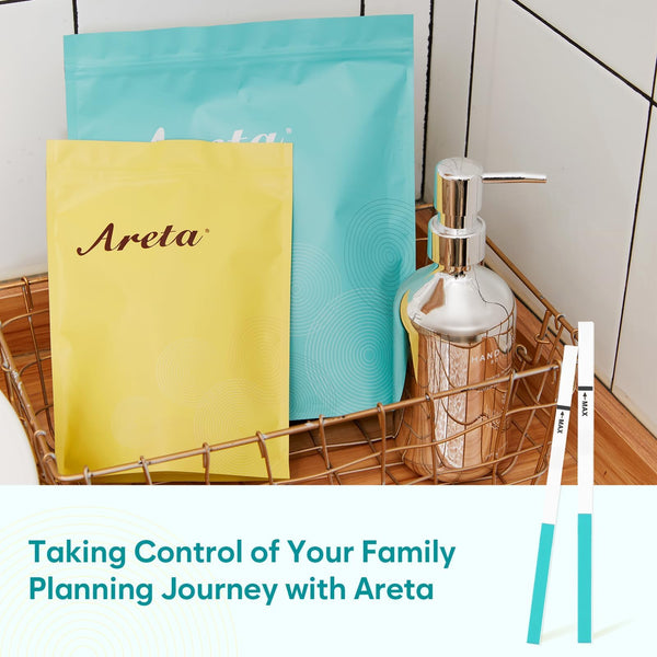 Areta Ovulation Test Strips Kit: 30 Tests | Accurate & Reliable for Women | Fast & Convenient Fertility Tracking | High Accuracy Ovulation Test Kit Blue | Expiration Date 11/21/2026