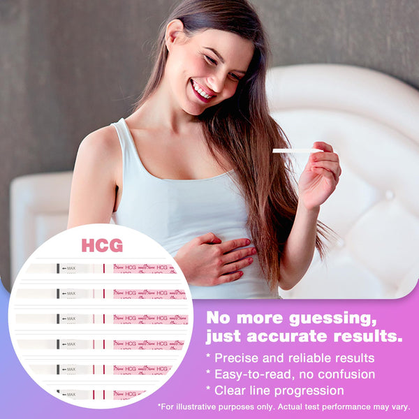 Easy@Home Ovulation Test Strips and Pregnancy Test Strips Combo Kit, Package May Vary (100LH+20HCG)