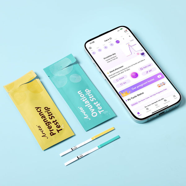 Areta Ovulation & Pregnancy Test Strips: 100 Ovulation Strips & 30 Pregnancy Tests Combo Kit Blue | Accurate at-Home Fertility Tracker | 100 LH + 30 HCG | Expiration Date 11/24/2026
