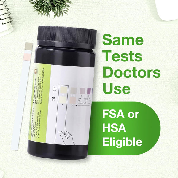 Easy@Home 50ct UTI Infection Test Strips, at Home UTI Urinalysis Testing Strips for Women Urinary Tract Bladder Health, Highly Accurate Urine Testing (UTI-50Pcs)