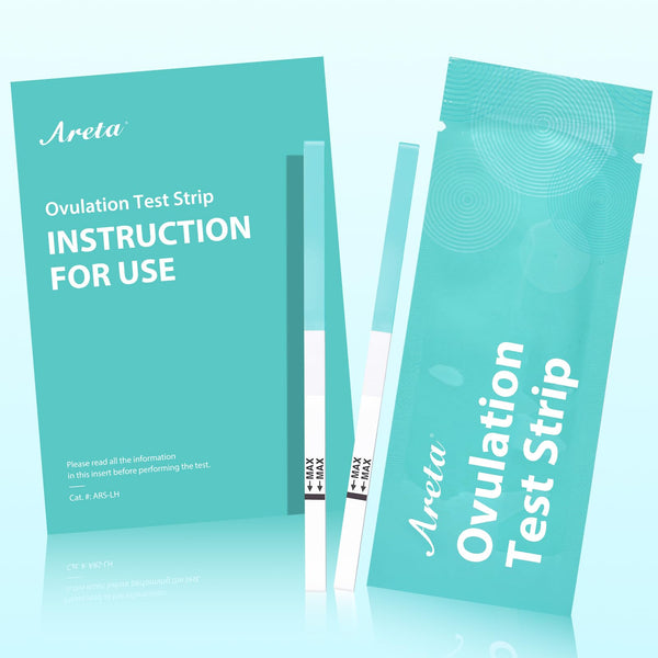 Areta Ovulation & Pregnancy Test Strips: 70 Ovulation Strips & 20 Pregnancy Tests Combo Kit | Accurate at-Home Fertility Tracker | Highly Sensitive Early Pregnancy Detection | 70 LH + 20 HCG