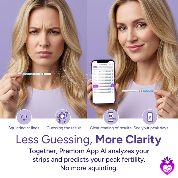 Easy@Home Ovulation & Pregnancy Test Strips Kit - 25 LH Ovulation Strips + 10 HCG Pregnancy Tests - Accurate Fertility Tracker (OPK) - Compatible with Premom App