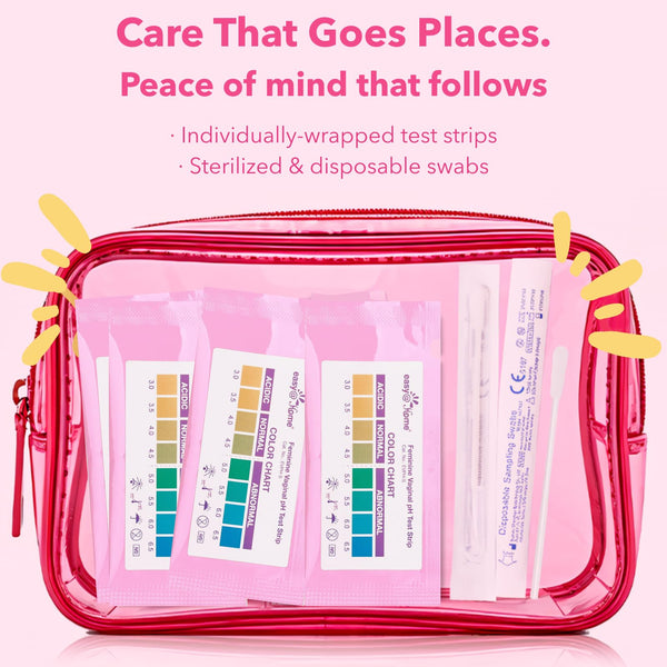 Easy@Home Vaginal pH Test -10 Strips | BV Test Kit at Home for Women | Yeast Infection Test + pH Balance for Women