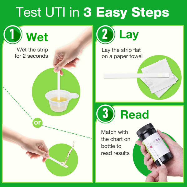 Easy@Home Urinary Tract Infection Test Strips, 25 Pack- UTI-25BTL-PCS:25