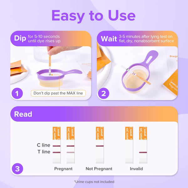 Premom Pregnancy Test Strips- 30 Pack Early Detection Pregnancy Test Kit Powered by Premom Ovulation Predictor iOS and Android APP