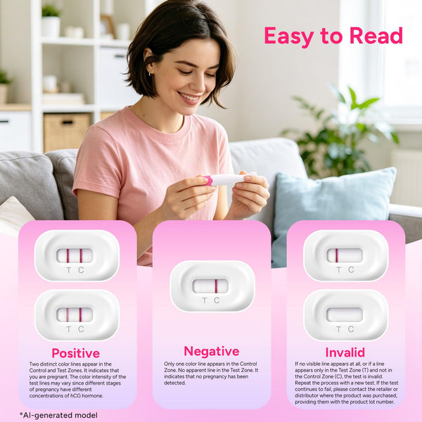 easy@Home Early Pregnancy Test: 6 Days Sooner Result* 10 MIU/mL Sensitivity | Early Detection Pregnancy Stick - Fast & Rapid hCG Tests for Home Use - 3 Count