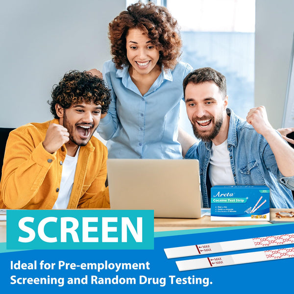 Areta Marijuana Test Strips: THC Drug Urine At Home Testing Kits for Over the Counter Use  Result in 5 Minutes - Accurate drug Screen Test  50ng/mL Cutoff Level - #ASCOC-114+CUP:10+10 (40ML)