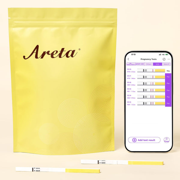 Areta Pregnancy Test Strips: 20-Pack hCG Tests, Highly Accurate and Rapid Results for Early Detection Before Your Missed Period | Expiration Date 11/24/2026