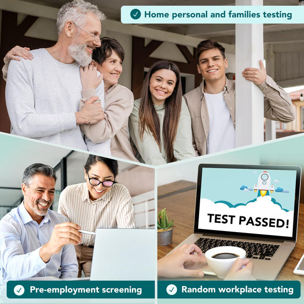 Easy@Home Multidrug Screen Test - At Home Urine Drug Testing Kits For All Drugs Detects Marijuana(THC), Cocaine(COC), Morphine(MOR/OPI 2000), Oxazepam(BZO), Amphetamine(AMP), MET, MDMA#EDOAP-174-5Pack