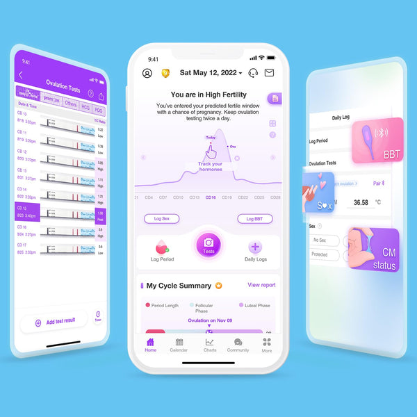 Easy@Home Ovulation & Pregnancy Test Strips Kit: 25 Ovulation Tests 10 Pregnancy Tests & 35 Large Urine Cups - Powered by Premom Ovulation APP | 25LH + 10HCG + 35 Urine Cups