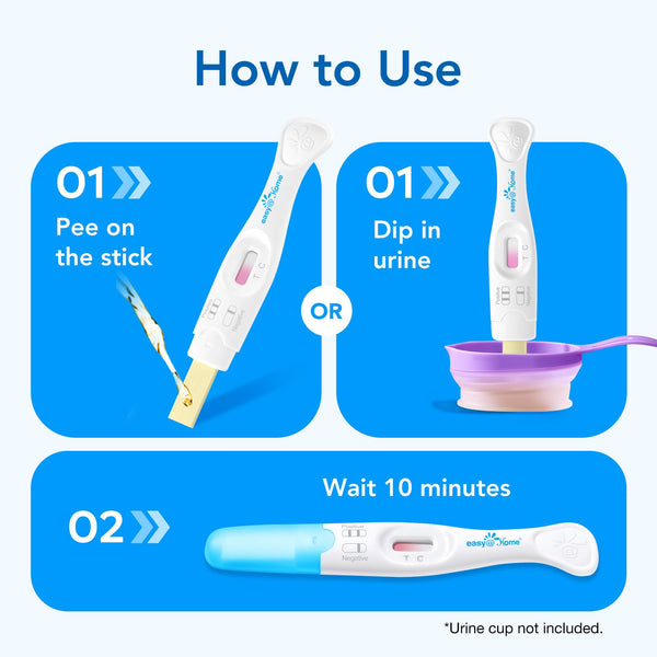 Easy@Home FSH Test Kit for Women, 5 Tests - Midstream Hormone & Cycle Tracking, Compatible with Premom App