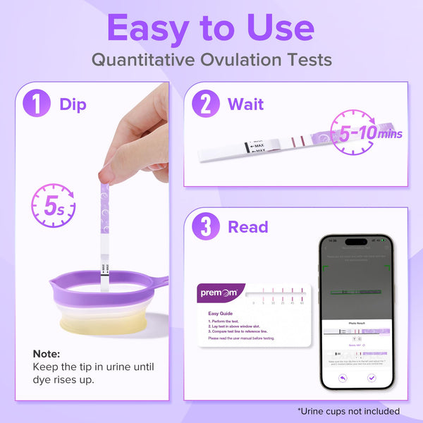 Premom Quantitative Ovulation Predictor Kit：40 Ovulation Tests + 10 Pregnancy Tests
