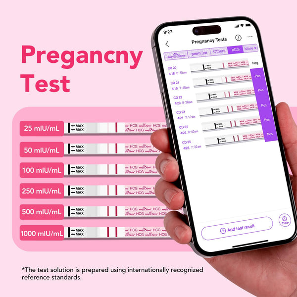 Easy@Home 9 Count Pregnancy Tests: 3 Early Detection Pregnancy Sticks & 6 Reliable Precise Pregnancy Test Strips - Instant Readings in Minutes | 9 Counts