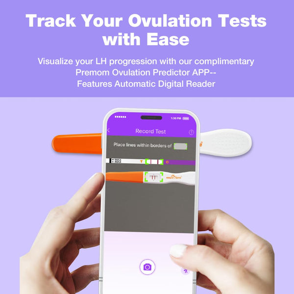 Easy@Home 25 Ovulation Predictor Kit Test Sticks, Powered by Premom App, Midstream, 25 Count