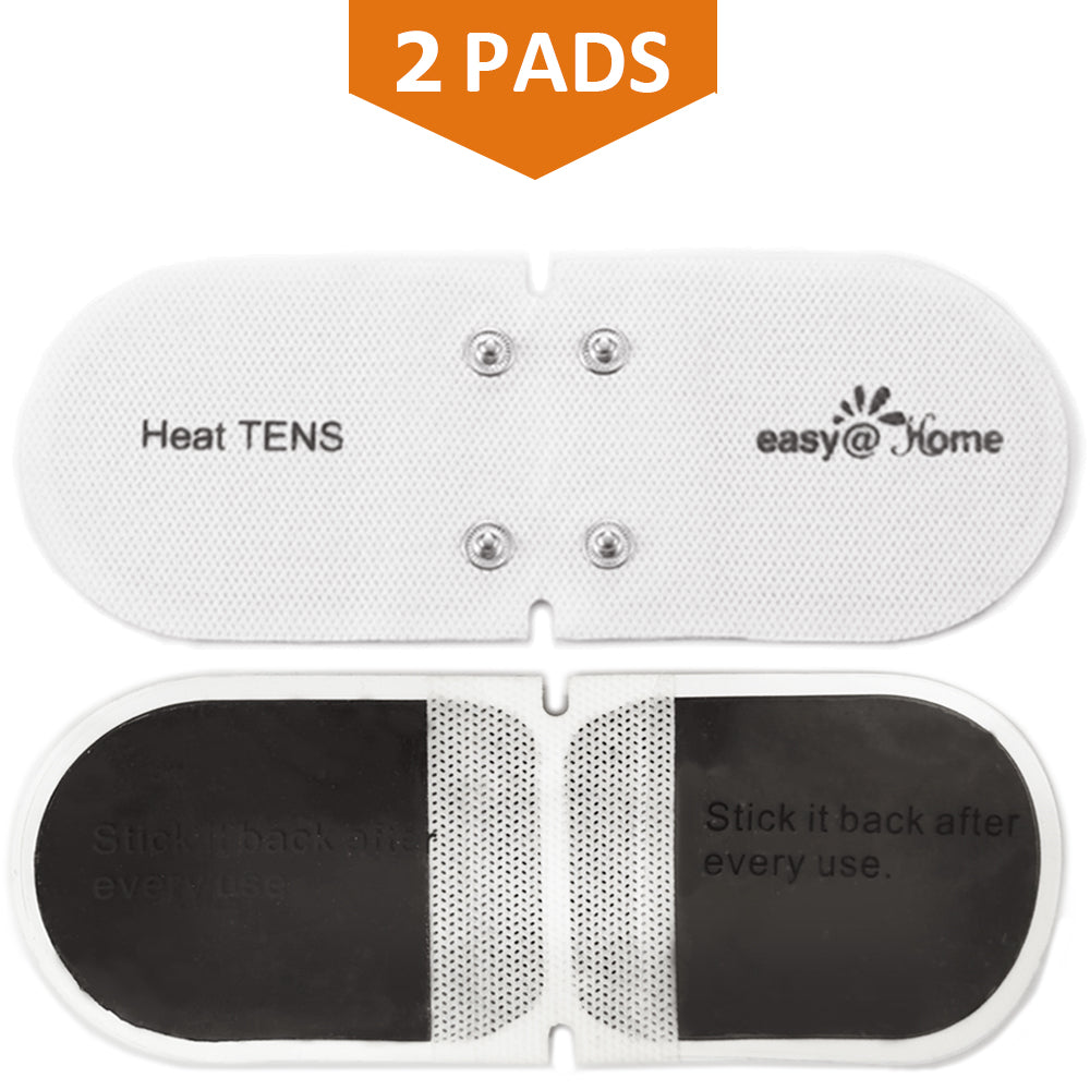 Easy@home Tens Unit Self Stick Carbon Electrode Pads, 2 Pack 6.9" x 2.6" Reusable Pads- Non Irritating Design ETP018