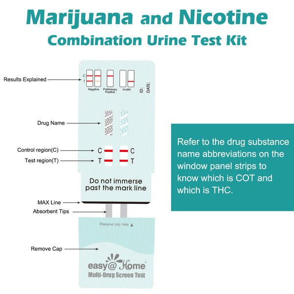 tobacco urine test Nicotine Cotinine 1-Panel Dip Card Drug Screen Kit (COT) WCOT-114 5 of Tobacco Nicotine Cotinine