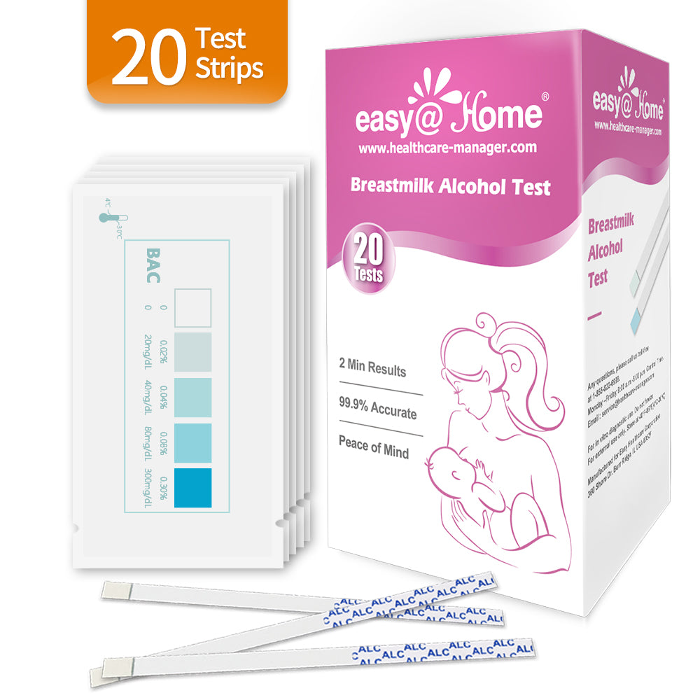 Easy@Home Breastmilk Alcohol Test Strips, at Home Alcohol Test for  Breastfeeding and Lactation Milk Testing, Give Nursing Mothers Clarity,  Easy, Quick