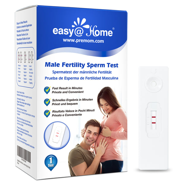 Easy@Home Male Fertility Sperm Test: Indicates Normal or Low Sperm Count | Convenient Accurate Private Semen Analysis for Men, 1 Pack