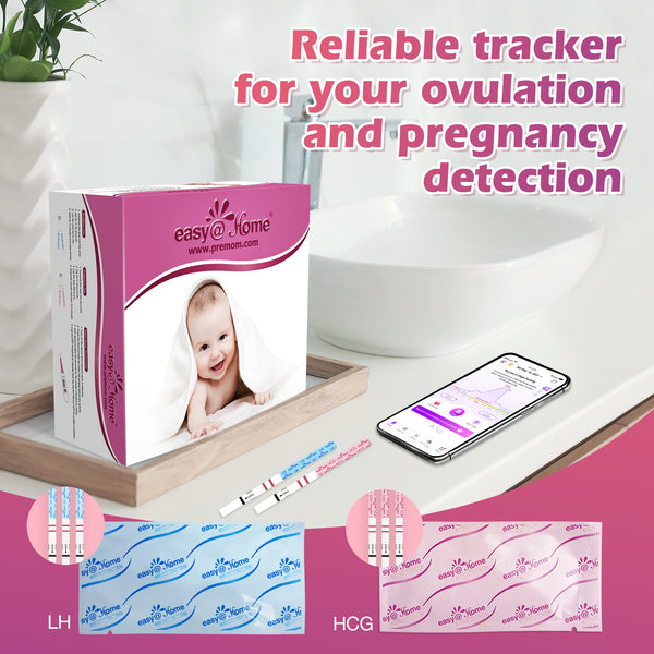 Easy@Home Ovulation Test Kit: 50 Ovulation Strips & 20 Early Pregnancy Tests & One Basal Body Thermometer & 70 Urine Cups