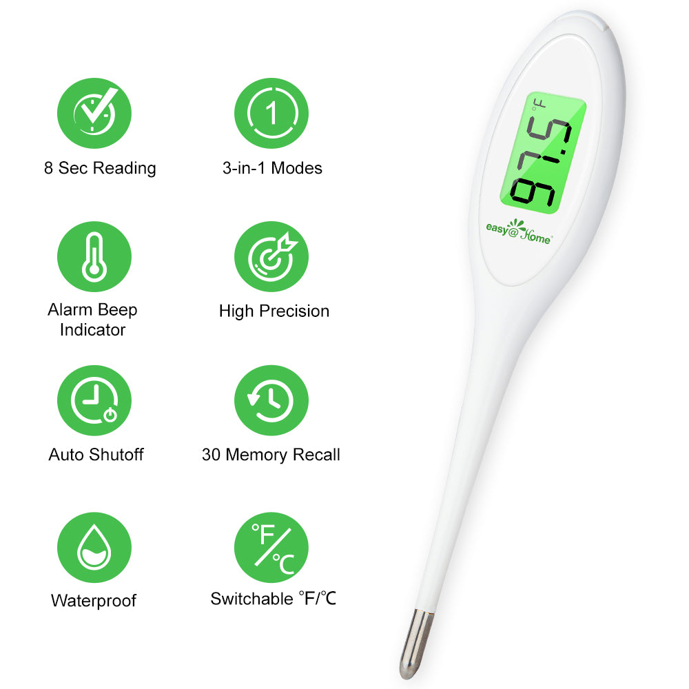 iProven Digital Thermometer for Adults and Kids, Rectal and Oral  Thermometer, Accurate Reading with Special Smiley Fever Indicator, Flexible  Tip and a