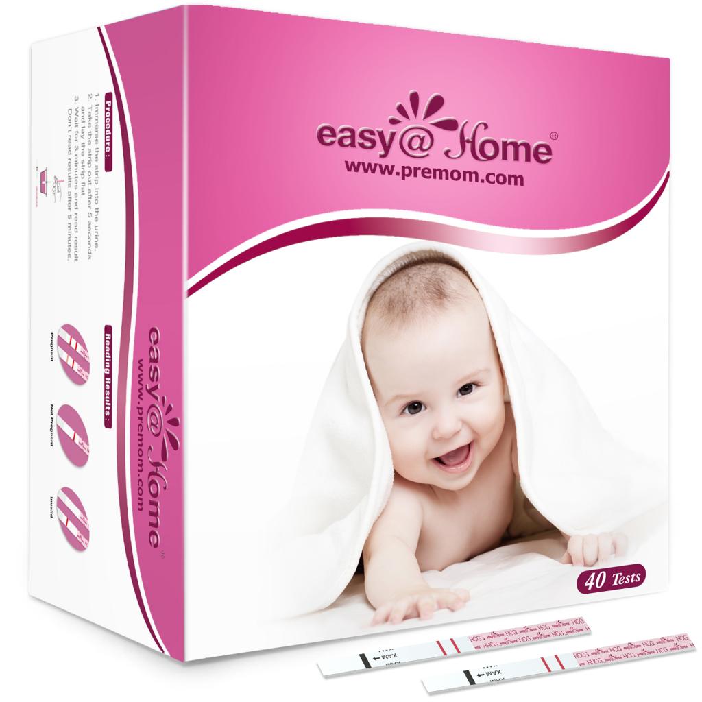 Easy@Home Pregnancy Test Strips Kit: 40-Pack HCG Test Strips, Early De