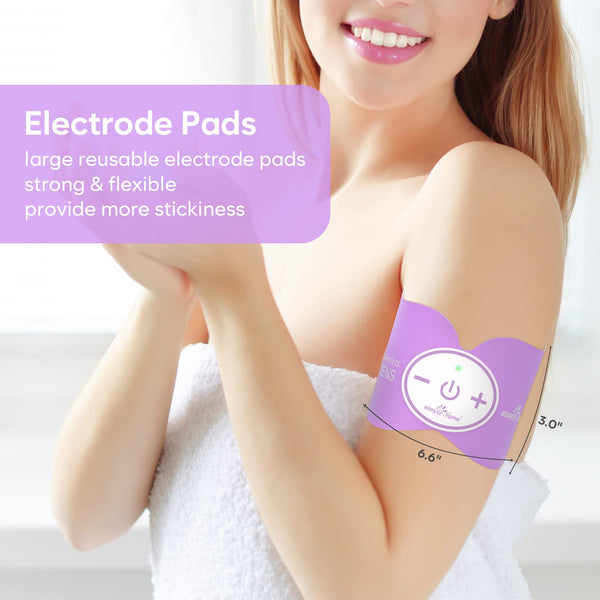 Tens Unit Wireless Electrode Pads: Easy@home Reusable Electrodes Pads I 3 Pack 6.6" x 3" Reusable Reusable I Non Irritating Design Pulse Massagers Replacement, 2 Pads per Pack, ETP019