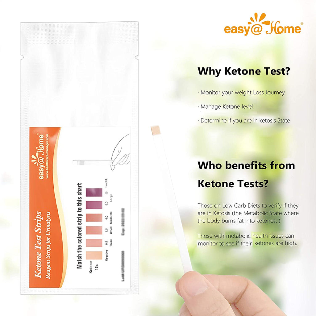 100 Strips Ketone Test Strip Urine Tester Reagent Keto Ketosis Stick  Analysis