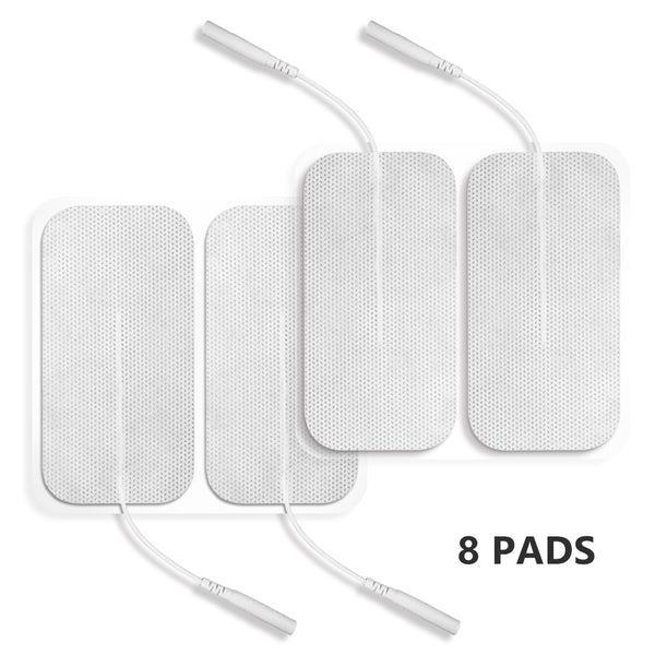 Easy@Home Tens Unit Self Stick Carbon Electrode Pads, Non Irritating Design 8 Pcs 2" x 4" Reusable Pads