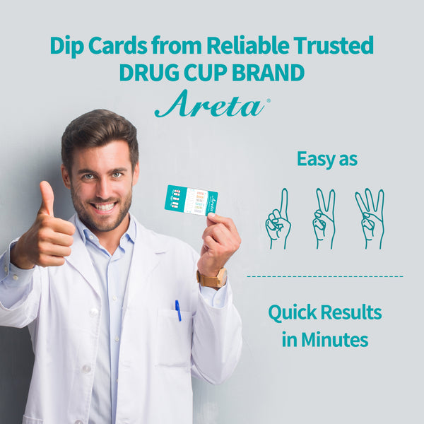 Areta 12 Panel Urine Drug Test Dip Card Kit  #ADTP-1124