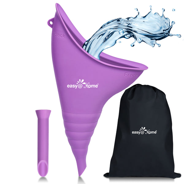 Portable Female Urination Device for Women: Easy@Home Silicone Female Urinal Device Pee Standing Up Funnel Reusable for Travel | Camping | Car | Outdoor | Hiking EUD408