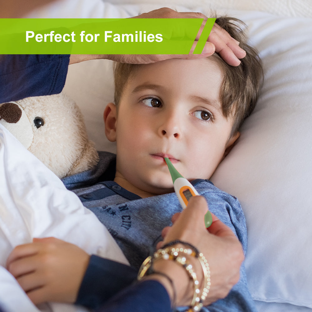 Easy@Home Digital Oral Thermometer for Kid, Baby, and Adult, Rectal an