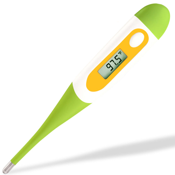 Easy@Home Digital Oral Thermometer for Kid, Baby, and Adult, Oral, Rectal and Underarm Temperature Measurement for Fever with Alarm EMT-021-Green