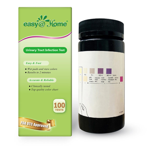 Easy@Home(UTI-100P) Urinary Tract Infection Test Strips (UTI Test Strips),100 Tests/Bottle UTI-BTL-100-IN-1:1