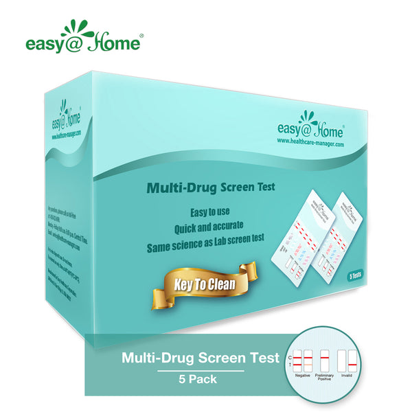 5 Pack Easy@Home 6 Panel Instant Urine Drug Test - Most Sensitive and Comprehensive Opiate/Opioids Test with Marijuana THC Panel - Testing MOP (OPI 300), BUP, COC, MTD, OXY, THC #EDOAP-065