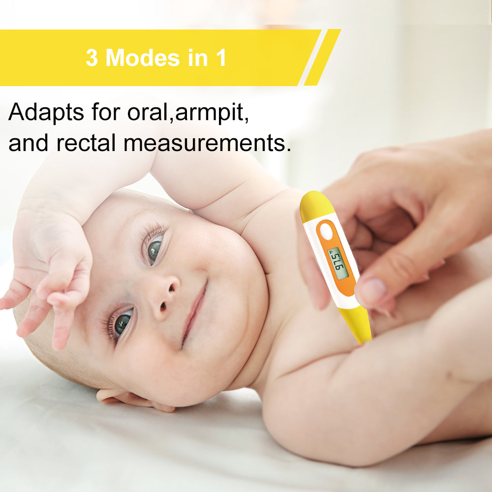 Digital Oral Thermometer for Fever Adults: Rectal, Underarm & Mouth, A