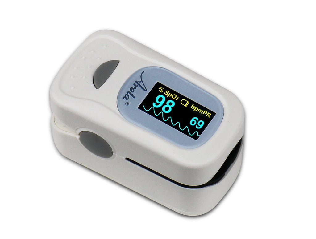 Health Management - Areta Fingertip Pulse Oximeter With Dual-Color OLED-Display 8 Modes EHP-500A